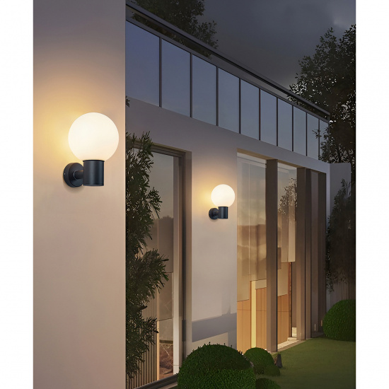 SALTVIK v�gglampa ute, svart/vit