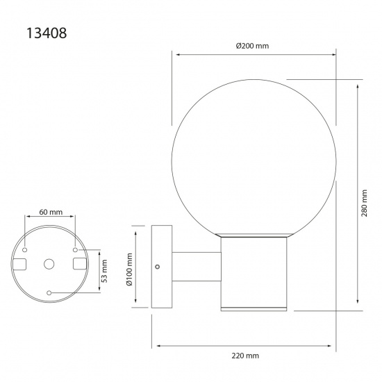 SALTVIK v�gglampa ute, svart/vit