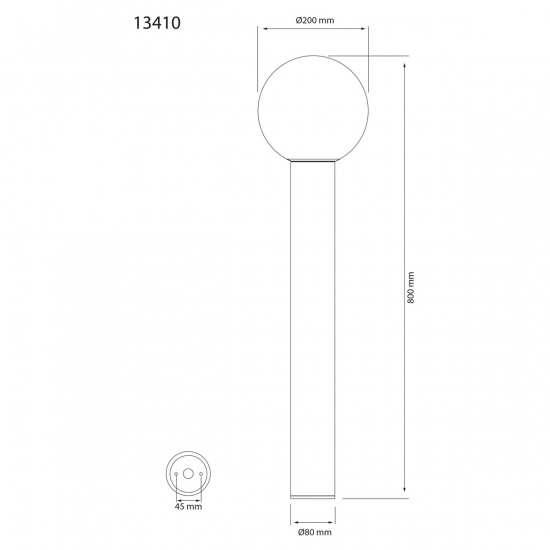 SALTVIK pollare ute, svart/vit