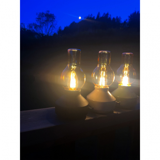 Glimt BordslampaIP44, Laddbar gr�n/amber