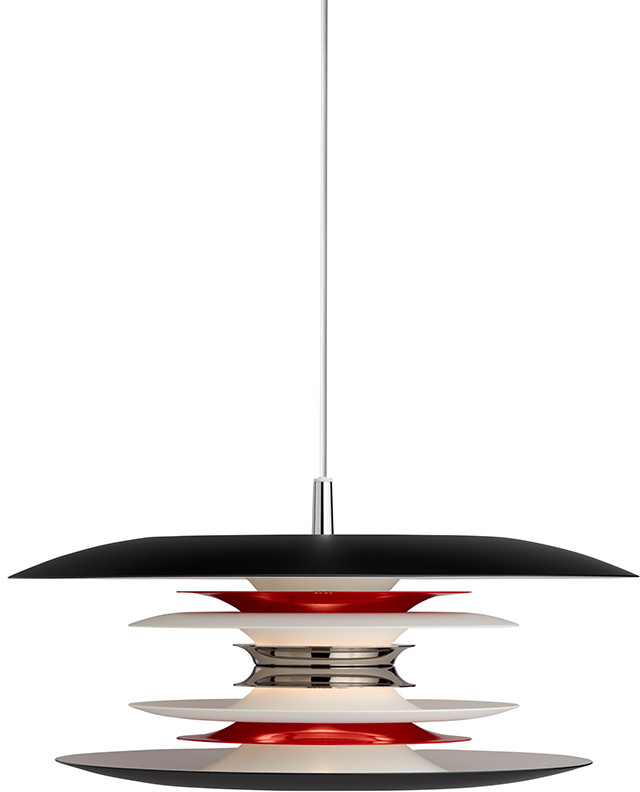 Diablo pendel D400 mattsvart/blankr�d E14