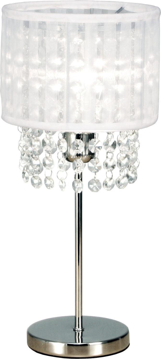 VENDELA bordlampa, krom-vit