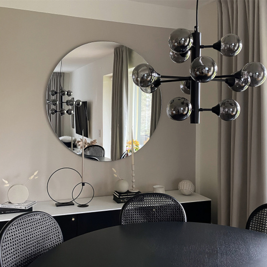 COSMOS taklampa 12-arm, svart/r�k