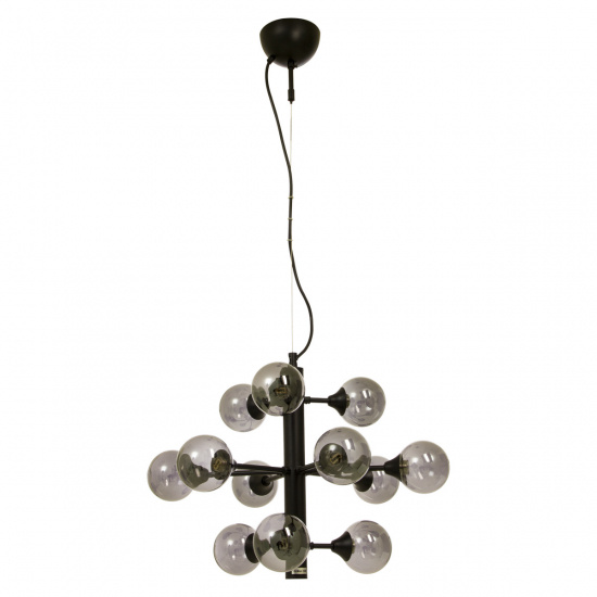 COSMOS taklampa 12-arm, svart/r�k