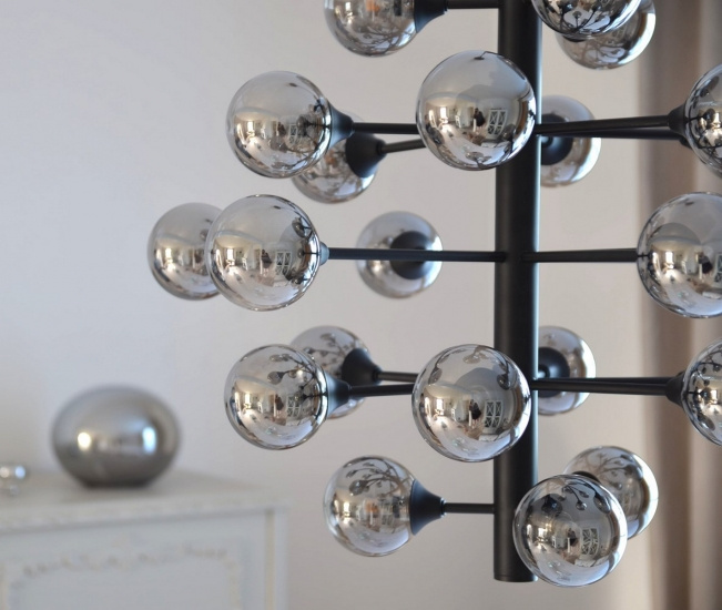 COSMOS taklampa 24-arm, svart/r�k