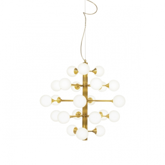 COSMOS taklampa 24-arm, matt m�ssing/vit