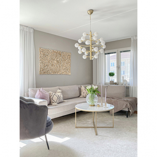 COSMOS taklampa 24-arm, matt m�ssing/vit