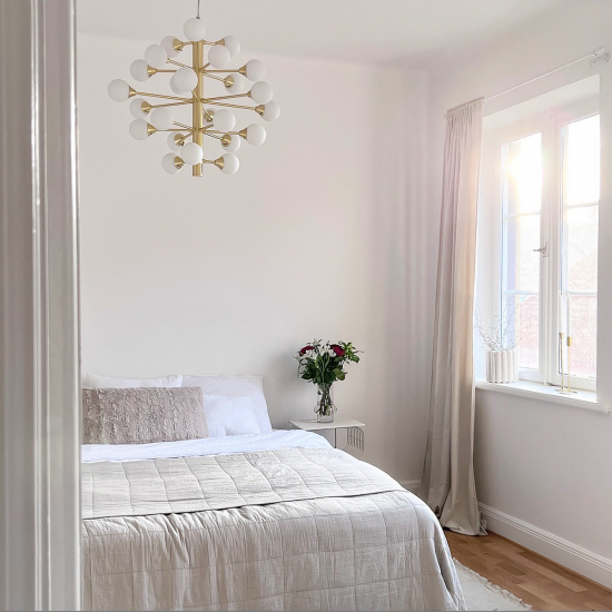 COSMOS taklampa 24-arm, matt m�ssing/vit