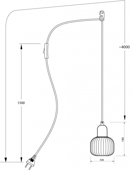 ELIN f�nsterlampa, svart/r�k
