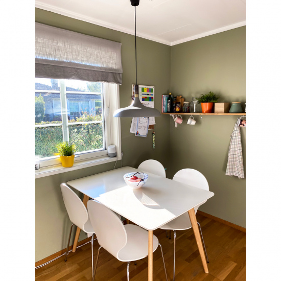 SENSE taklampa 42cm, gr�/matt m�ssing