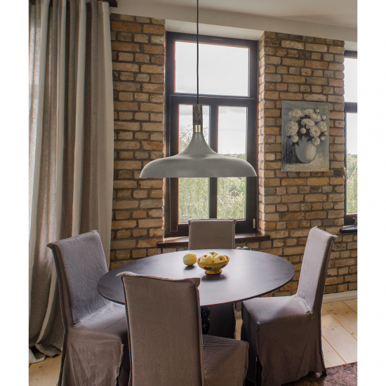 SENSE taklampa 42cm, gr�/matt m�ssing