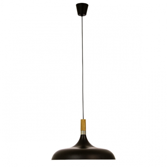 SENSE taklampa 42cm, svart/tr�/krom