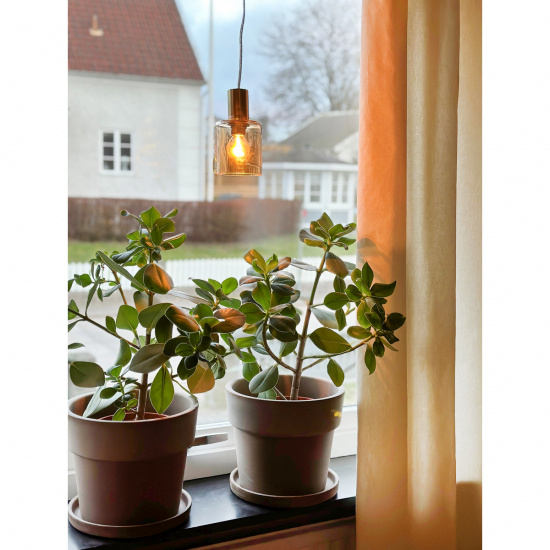 CYLINDER f�nsterlampa, matt m�ssing/amber