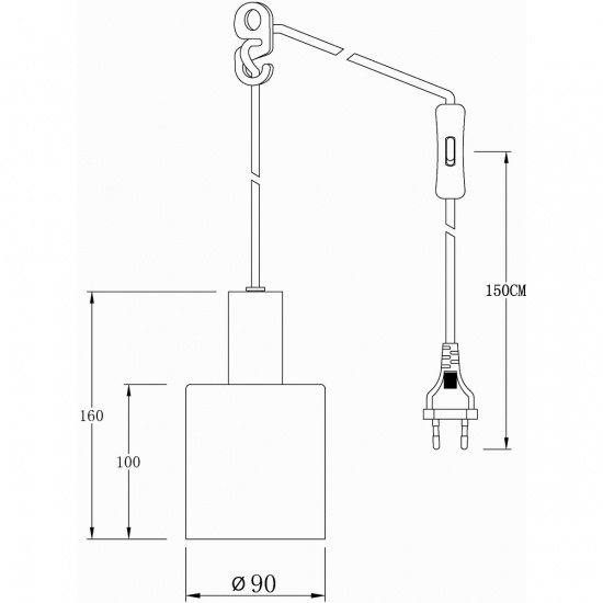CYLINDER f�nsterlampa, matt m�ssing/amber