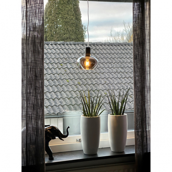 BELL f�nsterlampa, svart/r�k