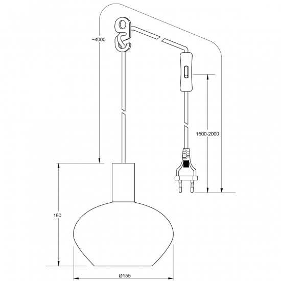 BELL f�nsterlampa, matt m�ssing/amber