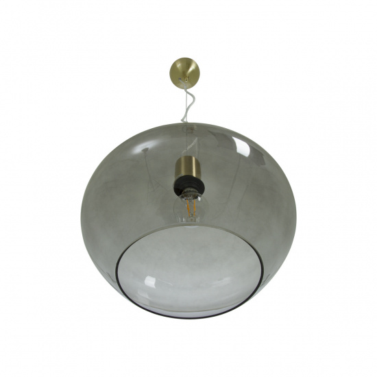 BELL taklampa 35cm, matt m�ssing/r�k