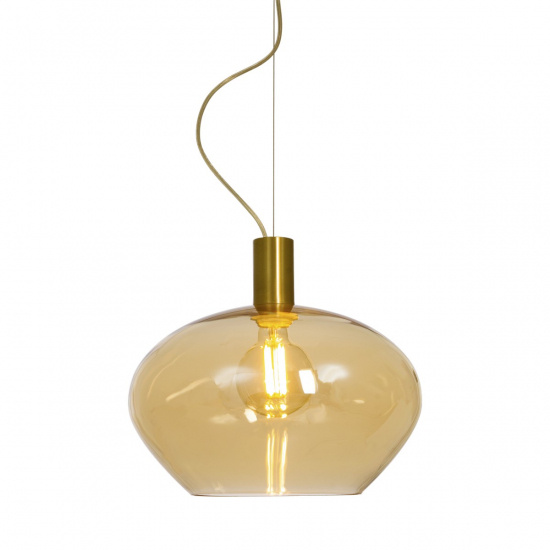 BELL taklampa 35cm, matt m�ssing/amber