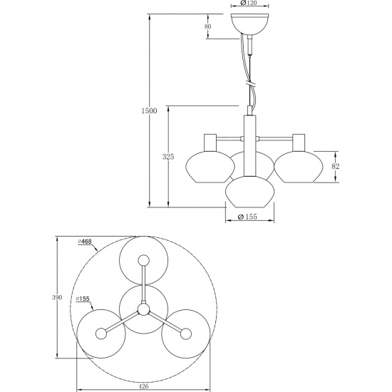 BELL taklampa 4.a svart/r�k