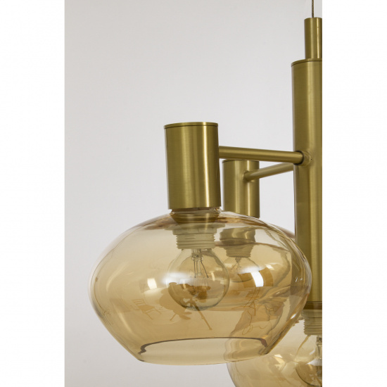 BELL taklampa 4:a, matt m�ssing/amber