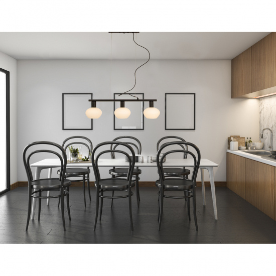 BELL taklampa 3:a rak, svart/vit