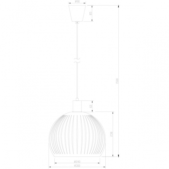GRAFIKA taklampa 30cm, svart