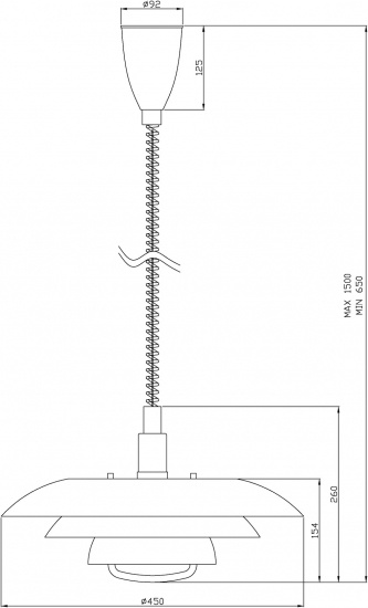 EPSILON taklampa med hiss, vit