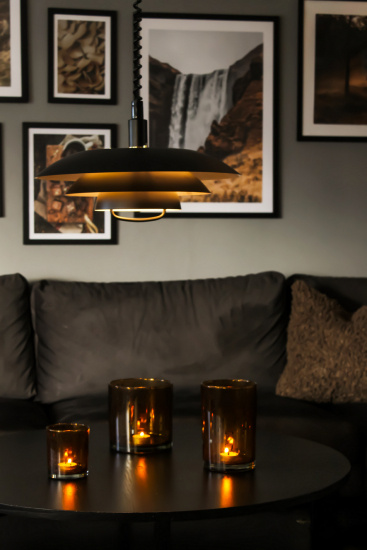 EPSILON taklampa med hiss, svart