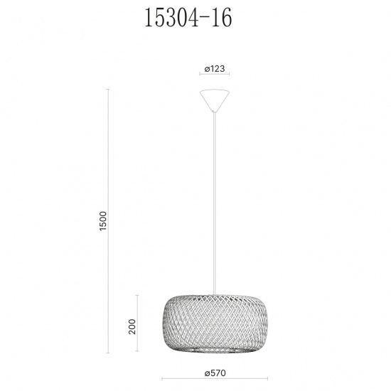 SAVANNA taklampa �57, brun