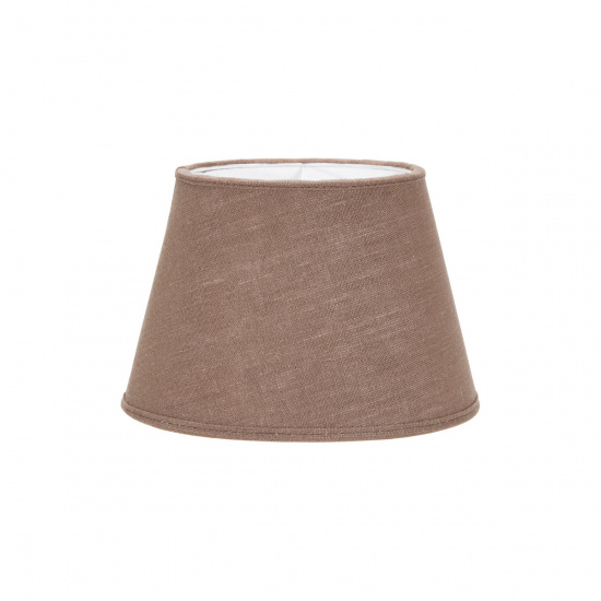 Oval Lampsk�rm, Lin Mocca 30cm