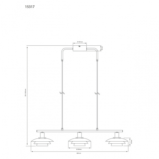EPSILON taklampa 3:a, svart