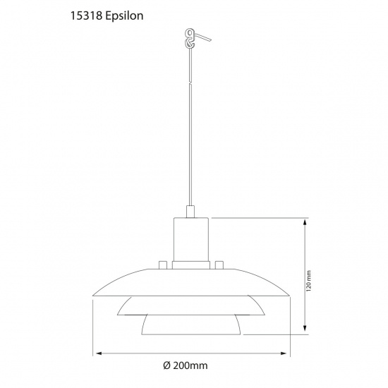 EPSILON f�nsterlampa, svart