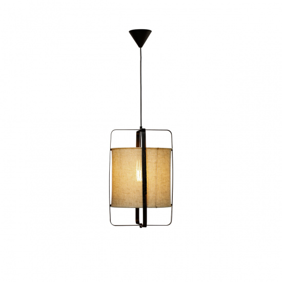 RONDA taklampa, svart/beige