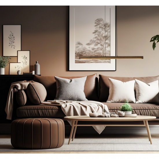 LINEA taklampa, brunbets/svart