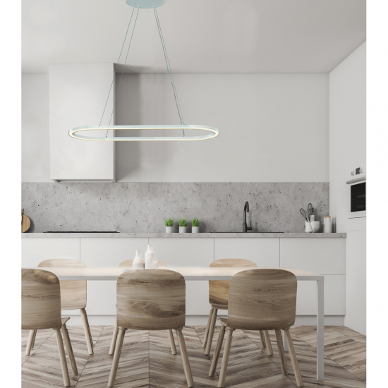 ODA Taklampa Oval - Vit - 75x30 cm