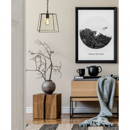 DIPLOMAT taklampa, svart/klar