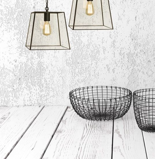 DIPLOMAT taklampa, svart/klar