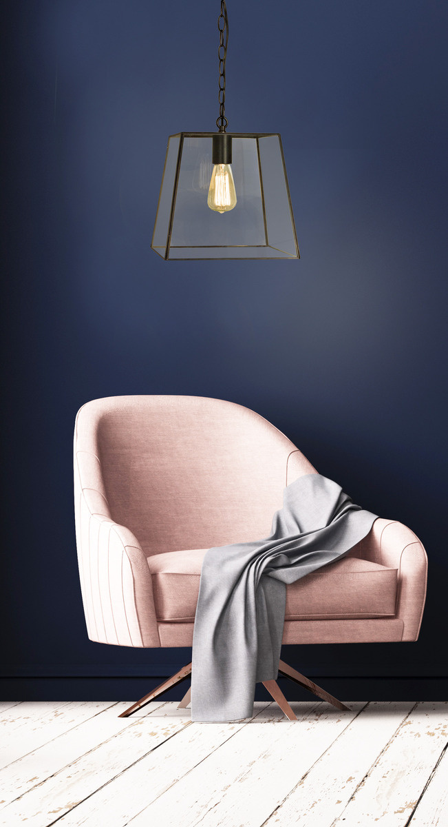 DIPLOMAT taklampa, svart/klar