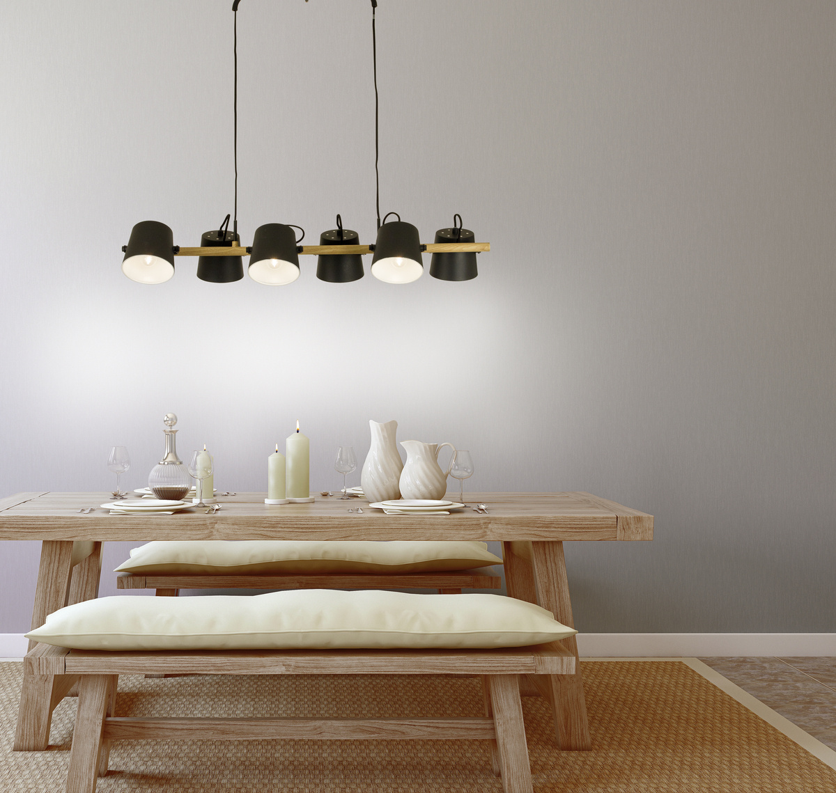 ESPRESSO taklampa 6:a, svart/tr�