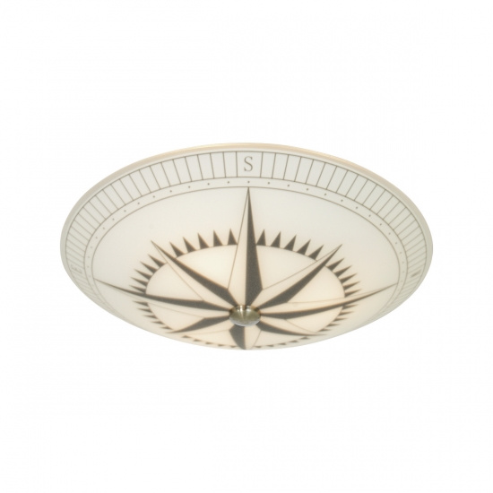 KOMPASS plafond 42cm, vit/svart/st�l