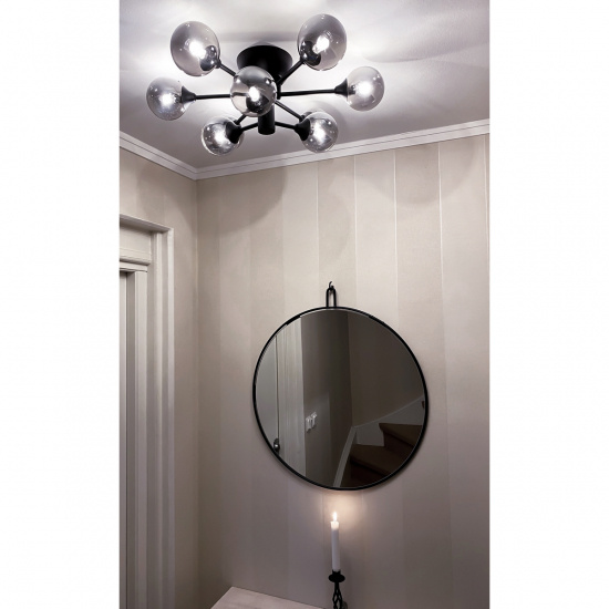 COSMOS plafond krokupph., svart/r�k