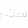 AVENY plafond 42cm, vit blank/stål AVENY plafond 42cm, vit blank/stål
