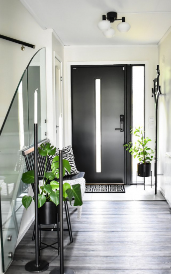 BELL plafond 3-arm, svart/vit