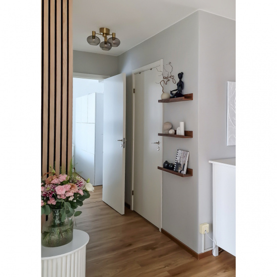 BELL plafond 3-arm, matt m�ssing/r�k