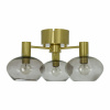BELL plafond 3-arm, matt mässing/rök BELL plafond 3-arm, matt mässing/rök