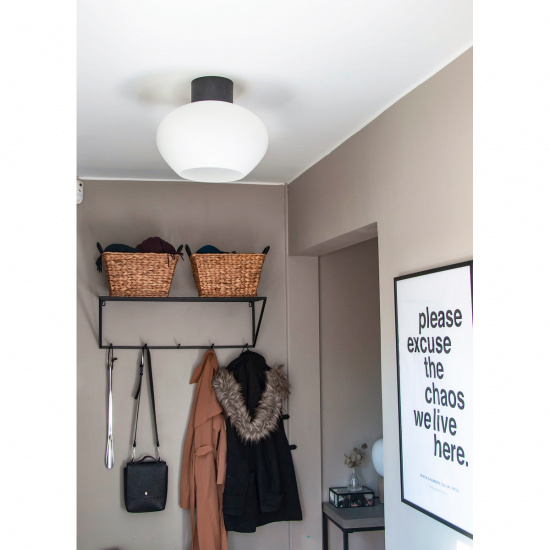 BELL plafond stor, svart/vit