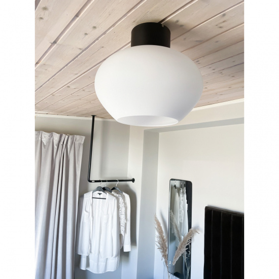 BELL plafond stor, svart/vit