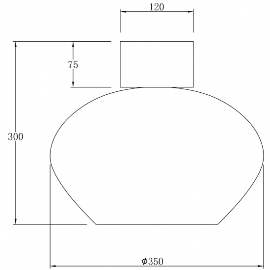 BELL plafond stor, svart/vit