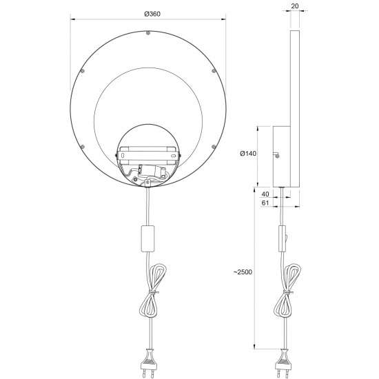 CARAT plafond, vit/silver