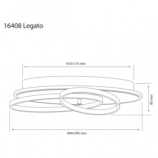 LEGATO - Plafond - Svart
